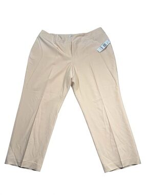 New Le Suit 22W Light Peach Soft Blush Work Pant Plus Elastic Stretch Business